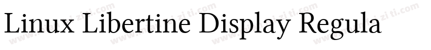 Linux Libertine Display Regular字体转换